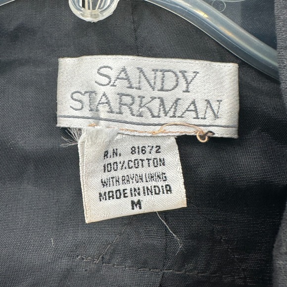 VTG Sandy Starkman Embroidered Blazer Womens Medium Floral Sequin Artsy - Picture 6 of 9